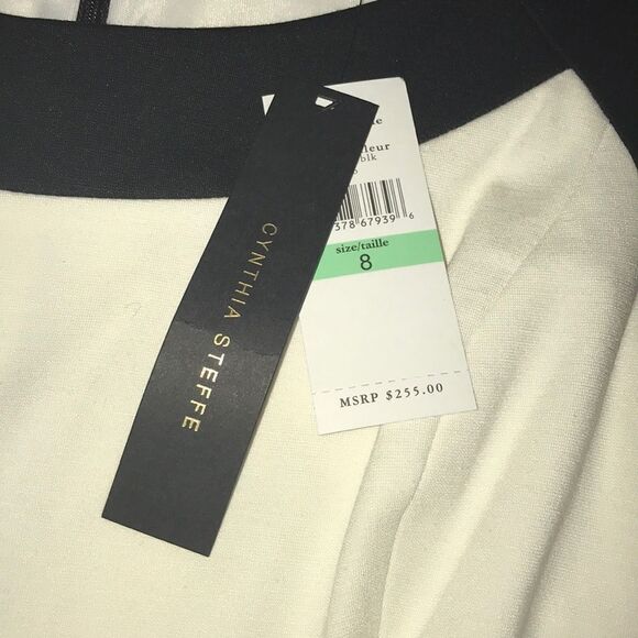 Cynthia steffe black and off white body con dress size 8 new with tags - Picture 3 of 10